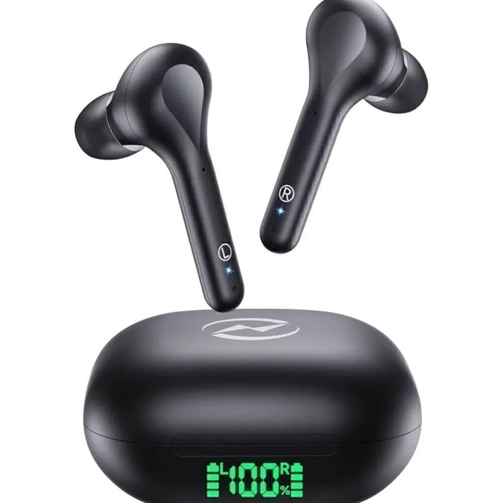 Wireless Earbuds Noise Cancelling 4 Mic Clear Call Bluetooth Headphones Wireless